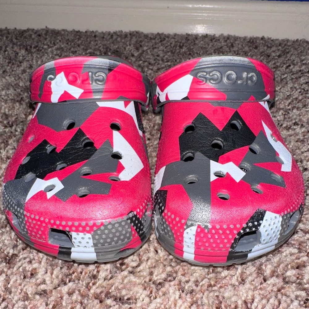 Kids Red and Black Crocs